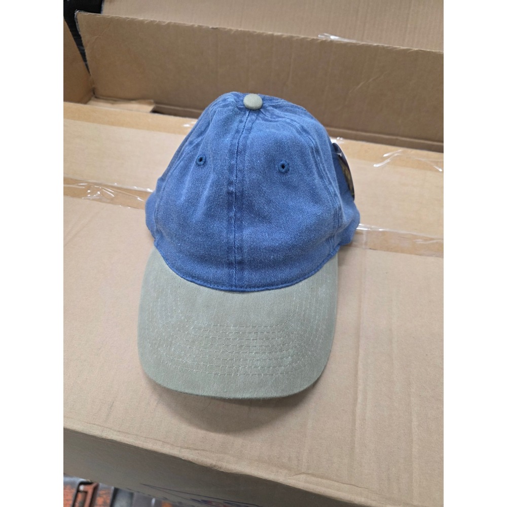 Case of 12 Otto Flex Fitted Baseball Cap Blue Khaki Two Tone Hat Flexible Fit